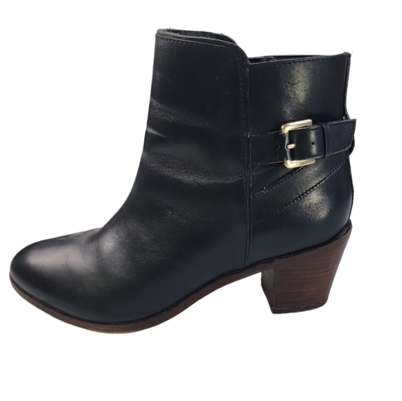 Sam Edelman Black Leather Ankle Boots Women's Size 9.5 M Zips  WORN 1x - Picture 3 of 9